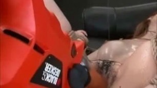 Power Tools Up A Hairy Asian Teens Cunt