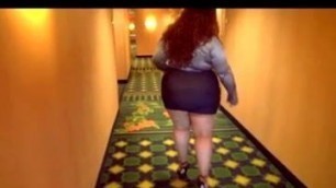 Bbw sexy legs good walk in high heels