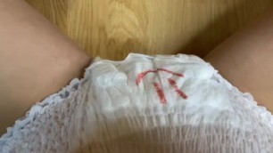 Teen Pee in Painted Diaper PPV