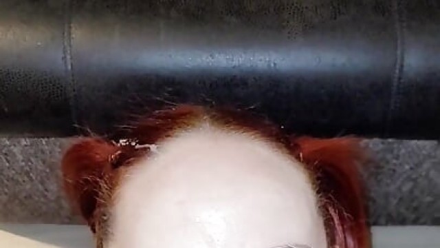 Kitty wears PVC, vapes and sucks his hard cock, gets her pussy pounded and jizz on her face and eyes