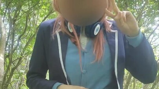 Nakano Miku Japanese Cosplay Public Masturbation